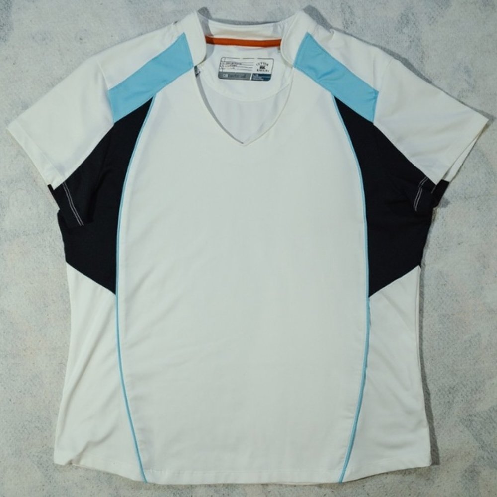 Cutter & Buck Sky Blue Argyle L/S V-Neck Top